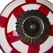 Homeroots Set of Twelve Red And White Geometric Ceramic Drawer Pull Knobs, 12PK 321682 - alternate 3