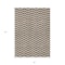 Homeroots 5' X 8' Brown And Beige Chevron Washable Indoor Outdoor Area Rug 595302 - alternate 2