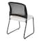 Office Star ProGrid Titanium & Black Visitors Chair, Sled Base, Dillon White 86725R-R101 - alternate 2