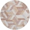 Homeroots 8' Copper Round Geometric Washable Indoor Outdoor Area Rug 608054 - alternate 2