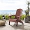 Homeroots 35" Brick Red Heavy Duty Plastic Adirondack Chair 530695 - alternate 2
