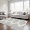 Homeroots 3' X 5' Ivory And Black Geometric Washable Indoor Outdoor Area Rug 598580 - alternate 2