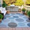 Homeroots 3' X 5' Blue And Gray Geometric Washable Indoor Outdoor Area Rug 630561 - alternate 1