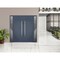 Vdomdoors Steel Double Doors Deux 0729 Gray Graphite 2 Sidelight Exterior Windows Stainless Inserts Single Mo DEUX0729DEXD-GRE-RH-W14+72+14 x H80 - alternate 2