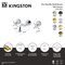 Kingston Brass Two-Handle Wall Mount Tub Faucet, Brushed Nickel KS3028BEX - alternate 2