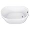 Kingston Brass 52-Inch Acrylic Oval Double Slipper Freestanding Tub with Overflow/Drain Assembly VTRS522928M8 - alternate 1