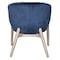 Homeroots 28" Blue And Brown Velvet Arm Chair 576847 - alternate 3