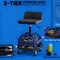 Wrightmaster 36.4 in. Adjustable Shop Stool with 2-Tier Storage Rack, 360 Deg Full Rotation, Two Casters w/Brake ZOR-P412551 - alternate 2