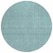 Homeroots 8' Teal Blue And Silver Round Geometric Washable Indoor Outdoor Area Rug 594511 - alternate 2