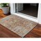 Homeroots 3' X 5' Coral Terra Cotta And Beige Floral Washable Indoor Outdoor Area Rug 605067 - alternate 1