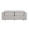 Homeroots 80" Light Gray Top Grain Leather Reclining Metal USB Sofa 720381 - alternate 2