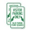 Signmission Parking Area Sign Visitors Parking Only Valid Parking P, 18'' X 24'', Heavy Gauge Aluminum, 2PK A-1824-2PACK-23469 - alternate 1