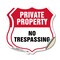 Signmission Private Property Shield Sign No Trespass, 6 inch X 6 inch, Vinyl Decal, 2PK SHI-D-2PACK-6-454 - alternate 1