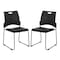 Office Star Products STC Series Sled Base Leg Stack Chair, Black / Silver STC8302C2-3 - alternate 1