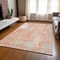 Homeroots 5' X 8' Coral And Ivory Abstract Washable Indoor Outdoor Area Rug 612924 - alternate 3