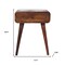 Homeroots 22" Brown Solid Wood One Drawer Nightstand 651833 - alternate 2