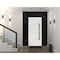 Vdomdoors Steel Door Deux 6078 Black Enamel 2 Sidelight and Transom Window Sidelite Entry Door Painted W12+36 DEUX6078EXD-BLK-W12+36+12 x H80+16-RH-I - alternate 2