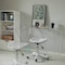 Fabulaxe Clear Acrylic Desk Chair - Armless Office Chair, Height Adjustable, Rolling Chair - Modern QI004673.CL.4 - alternate 2