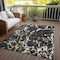 Homeroots 9' X 12' Black Ivory And Brown Striped Washable Indoor Outdoor Area Rug 600880 - alternate 2