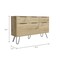 Homeroots 47" Natural Four Drawer Double Dresser 543995 - alternate 2