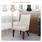 Leisuremod Spruce Collection Modern Wooden Dining Chair in Beige Velvet, 4PK SC24BGF4 - alternate 2