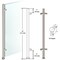 Cr Laurence Brushed Stainless 36-in High 1-in Round Slimline Series Straight Frnt Counter/Partition 135 Deg Post PP59ABS - alternate 2