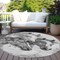 Homeroots 8' Gray And Silver Round Horse Washable Indoor Outdoor Area Rug 618675 - alternate 2