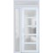 Vdomdoors Front Exterior Prehung FiberGlass Door Frosted Glass / Manux 8002 White Silk / Sidelight and Transo MANUX8002EXD-WS-W36+16 x H80+14-RH - alternate 1