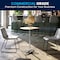 Flash Furniture Round Pub Table w/2 Clmns, Rnd, Wood, Al Base, 24", Wood Top, Wood Grain XA-24-COTA-GG - alternate 2