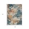 Homeroots 5' X 8' Teal Blue And Copper Abstract Washable Indoor Outdoor Area Rug 631976 - alternate 2