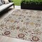 Homeroots 5' X 8' Ivory Red And Green Floral Washable Indoor Outdoor Area Rug 604648 - alternate 1