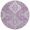 Homeroots 8' Lavender Plum And Ivory Round Medallion Washable Indoor Outdoor Area Rug 589046 - alternate 2