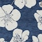 Homeroots 9' X 12' Navy Blue And Ivory Floral Washable Indoor Outdoor Area Rug 599902 - alternate 2