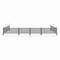 Factory 2U Commercial Patio Gray Aluminum Bar Restaurant Fence Kit, 41ft L, 34in H, Flexible Layout, Powdercoat w/ UV Topcoat 805680 - alternate 2