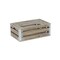 Homeroots Set of Three Natural Solid Wood And Metal Crate, 3PK 487702 - alternate 2