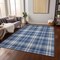 Homeroots 3' X 5' Navy Blue And Ivory Plaid Washable Indoor Outdoor Area Rug 597117 - alternate 2
