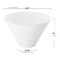 Smarty Had A Party 96 oz. White Round Deep Plastic Serving Bowls (24 Bowls), 24PK 6914-CASE - alternate 2