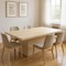 Homeroots 84" Natural Solid Wood Pedestal Base Dining Table 563909 - alternate 2