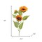 Homeroots Set of Twelve Yellow And Green Fall Sunflower Wreath Sprays, 12PK 633245 - alternate 2