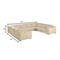 Homeroots Beige Italian Leather Power Reclining U Shaped Eight Piece Corner Sectional With Console 632575 - alternate 2