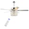 Jonathan Y Brandy 52" 3-Light Crystal Prism Drum LED Ceiling Fan With Remote, Chrome JYL9606A - alternate 2