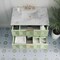 James Martin Vanities Emmeline 36'' Single Vanity, Pistachio w/ 3 CM Carrara Marble Top D100-V36-PST-3CAR - alternate 2