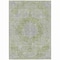 Homeroots 8' X 10' Olive Green Floral Medallion Washable Indoor Outdoor Area Rug 607911 - alternate 2