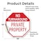 Signmission No Turnaround Private Property, 18 Inch X 18 Inch, Vinyl Decal OC-D-18-132 - alternate 2