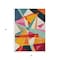 Homeroots 3' X 5' Ivory Orange And Burgundy Geometric Washable Indoor Outdoor Area Rug 616694 - alternate 2