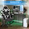 Yssoa Gaming Chair, Computer Chair with Footrest, Height Adjustable and 90 Deg-135 Deg Tilt Functio FNCHARGAME01BWFR - alternate 3