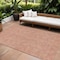 Homeroots 9' X 12' Copper And Ivory Geometric Washable Indoor Outdoor Area Rug 602357 - alternate 1
