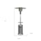 Homeroots 48000 BTU Silver Steel Propane Cylindrical Pole Standing Patio Heater 480565 - alternate 2
