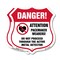 Signmission Pacemaker Wearers Shield Sign Danger! At, 18 inch X 18 inch, Plastic Sign, 2PK SHI-P-2PACK-18-428 - alternate 1