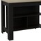 Homeroots Black and Natural 41in Kitchen Island With Storage 477871 - alternate 3